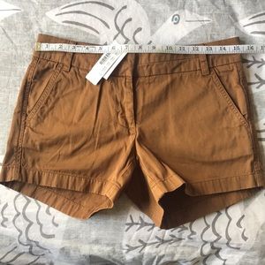 J. Crew Chino Shorts, brown, size 2, NWT